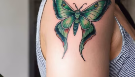 8 Εκπληκτικά τατουάζ Luna Moth: Timeless Beauty in Ink
